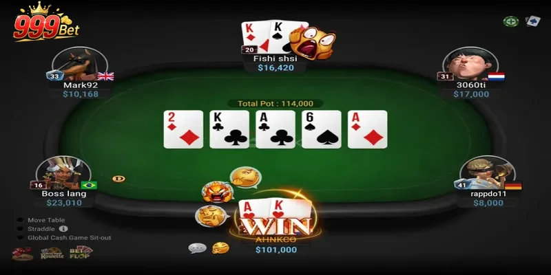 Hướng dẫn và mẹo chơi poker 999Bet hiệu quả